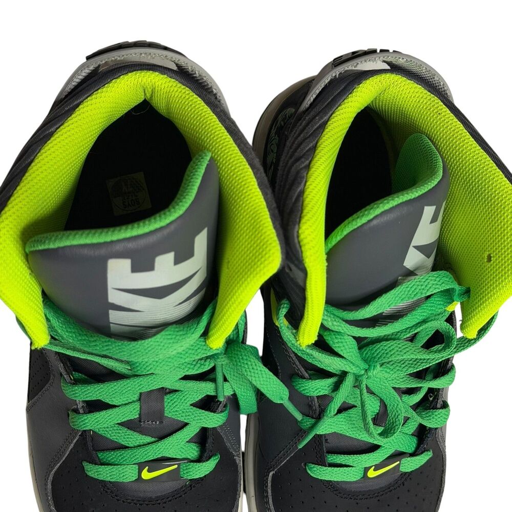 Nike Court Invader High Top Sneakers Basketball Shoes Boys Gray Green 7 Y - Picture 6 of 14